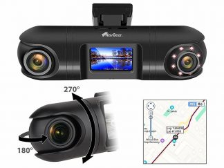 Double caméra embarquée QHD 360° avec accéléromètre et vision nocturne (Reconditionné)